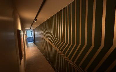 Muurschildering gang woonhuis Den Haag